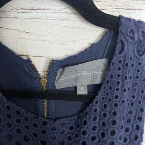 Anthropologie Sunday in Brooklyn blue eyelet dress size small - Picture 4 of 7